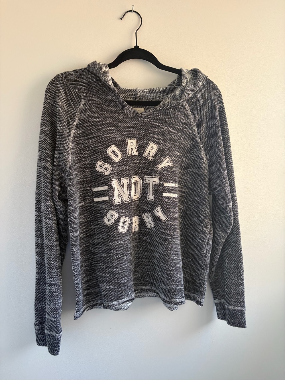 Trillium Charcoal 'Sorry Not Sorry' Hooded Pullover